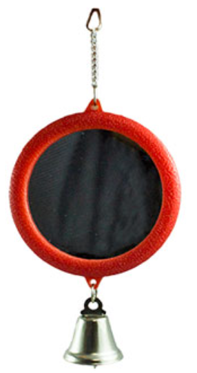 Avian Care Bird Toy Mirror Round with Bell
