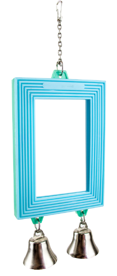 Avian Care Bird Toy Mirror Rectangle with Bell